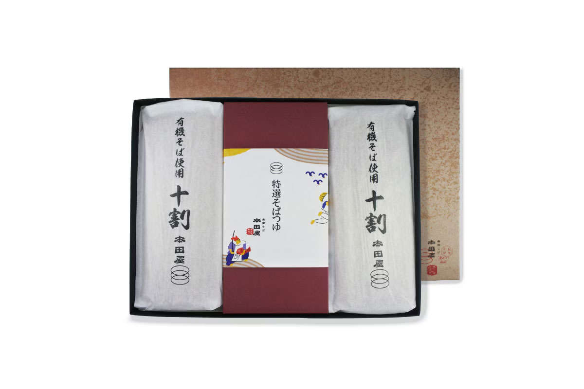 有機十割そば8食つゆ付き ─ 小麦不使用・有機JAS認証のグルテンフリーギフト